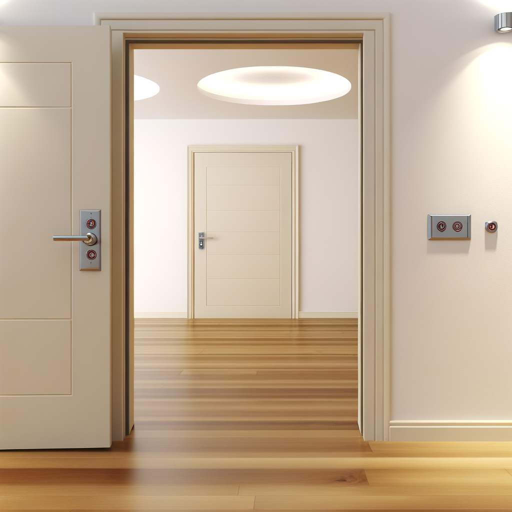 Targettes discrètes élégantes sur porte