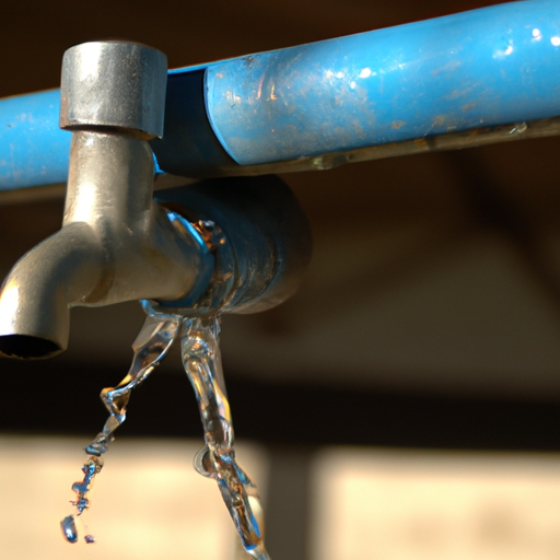 Fuite d'eau de robinet d'arrêt