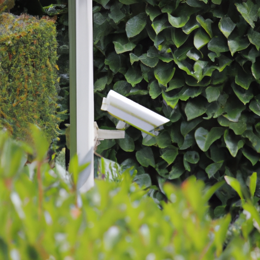 Caméra de surveillance dans jardin