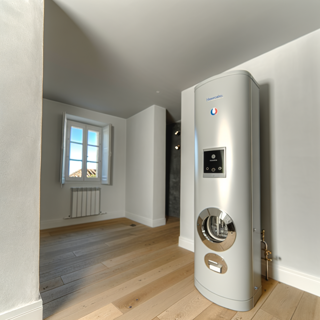 chauffe-eau thermodynamique moderne dans une maison
