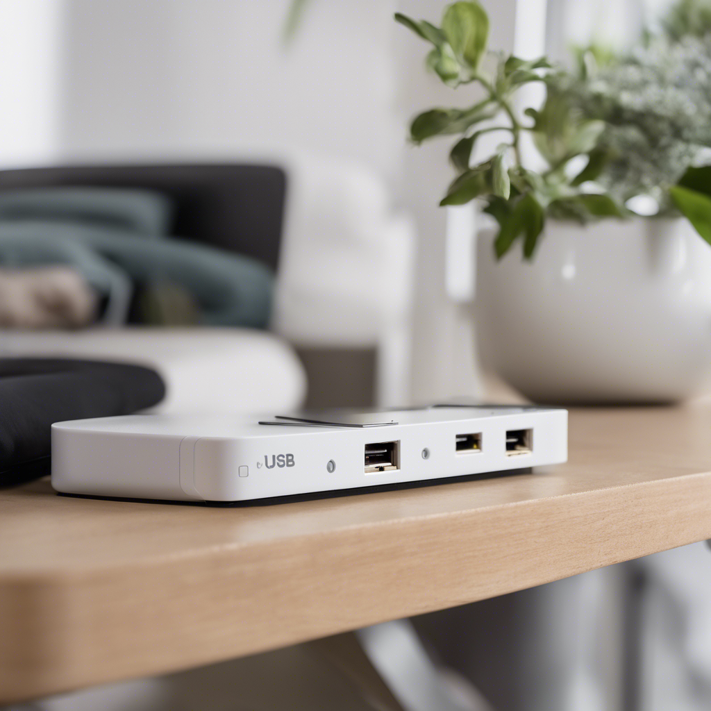 Intérieur moderne avec connecteurs USB-C