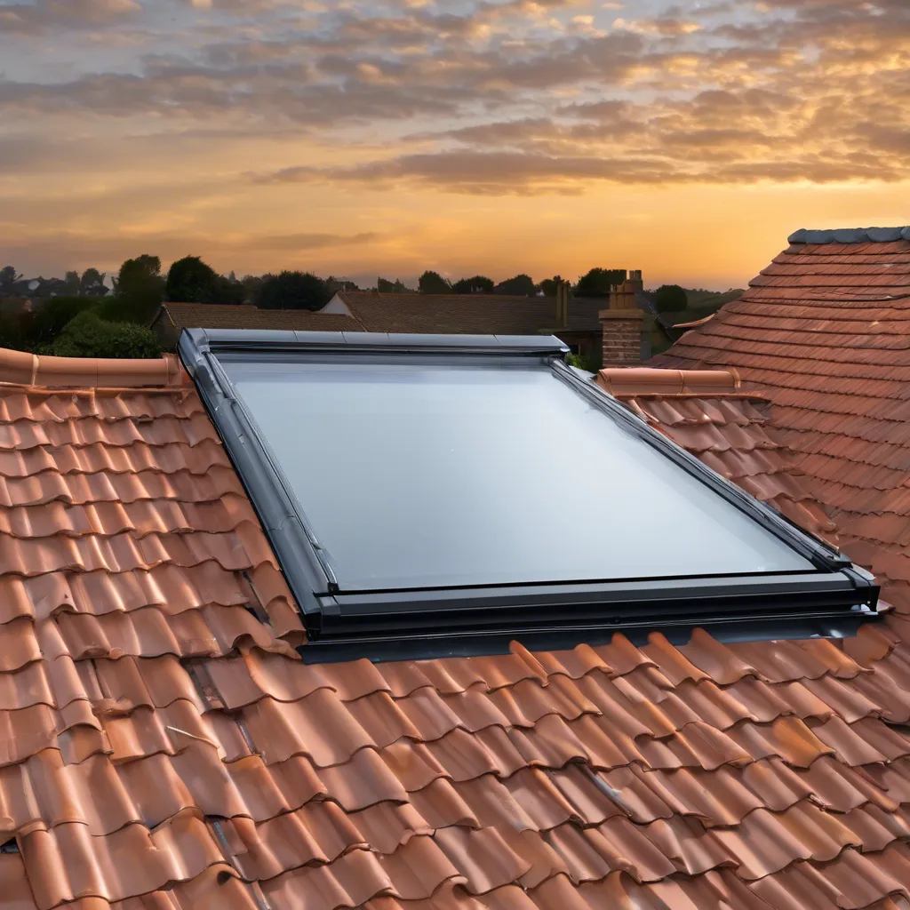Installation fenêtre de toit Velux au coucher de soleil