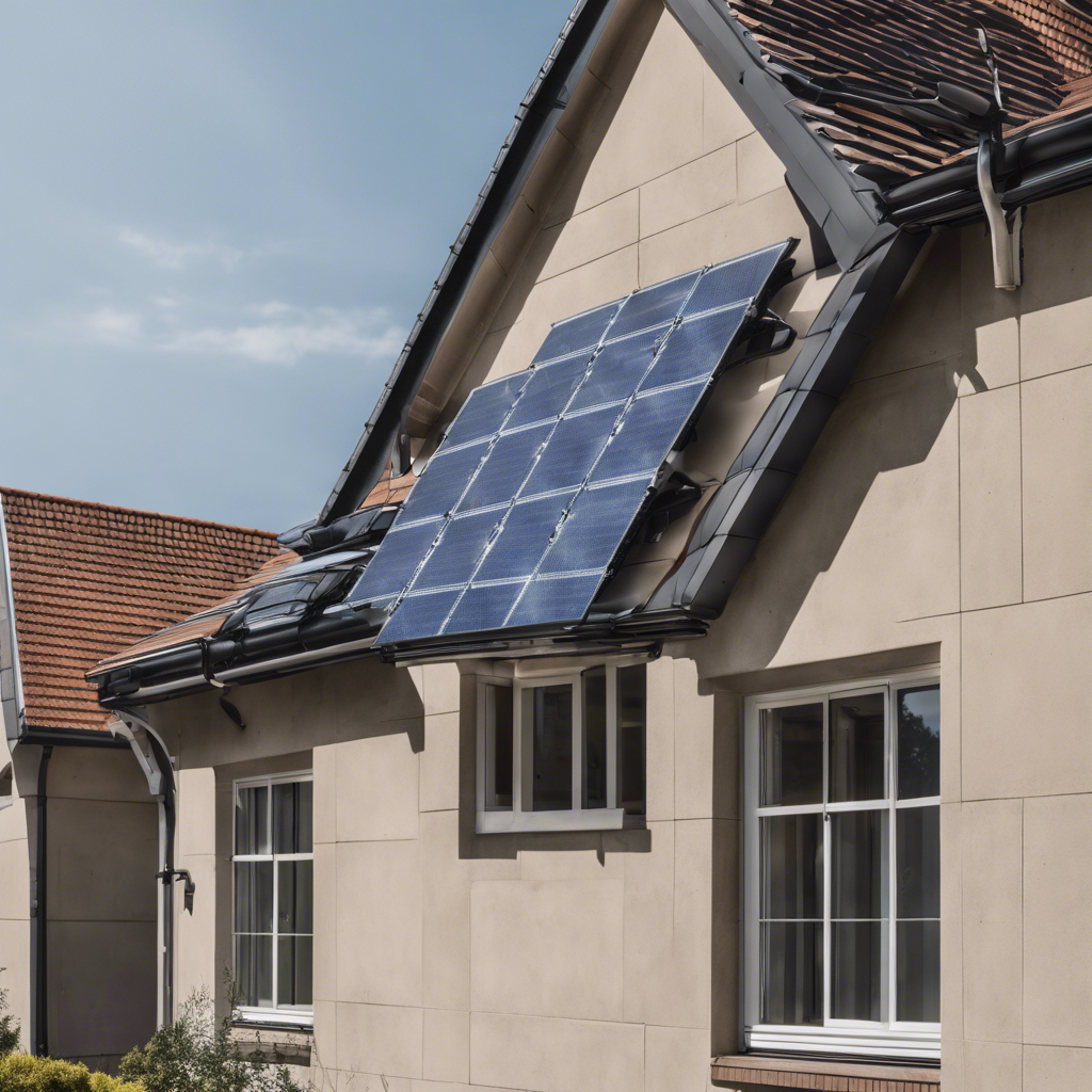 Panneaux solaires sur toit avec fenêtres isolantes