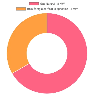 Graphique de la puissance énergétique à Riom