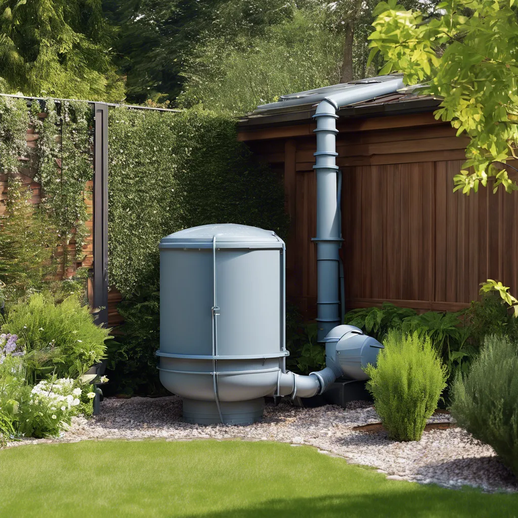 système récupérateur d'eau de pluie jardin